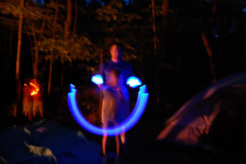 Starling Travel » Camping With Glow Sticks